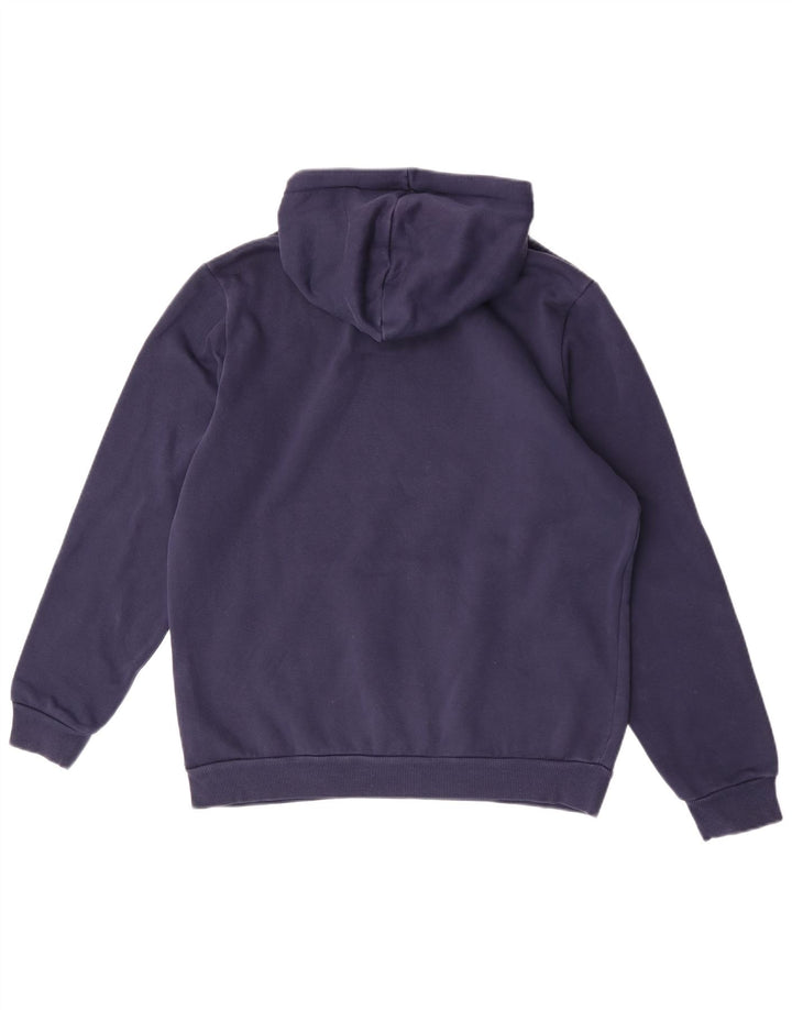 Felpa con cappuccio grafica da uomo Puma media cotone blu navy
