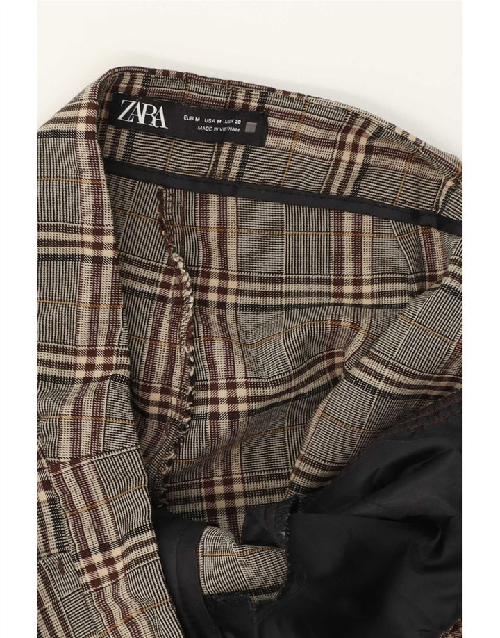Pantaloni chino slim da donna Zara medi W28 L27 a quadri marroni