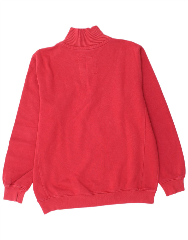 ROADSIGN AUSTRALIA Felpa da uomo con collo con zip, maglione grande, cotone rosso