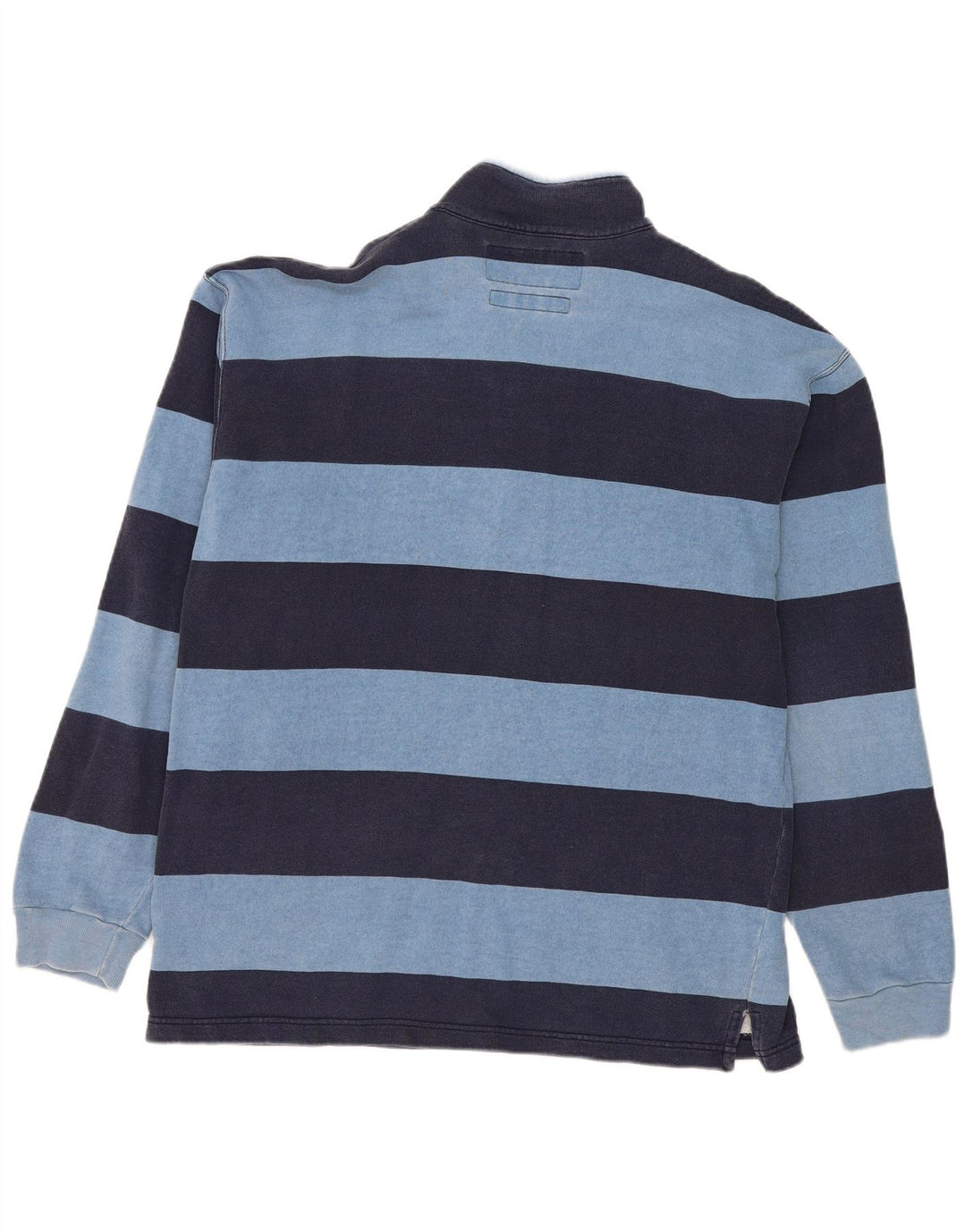 Felpa Invicta da uomo con zip e collo, maglione XL, cotone a righe blu
