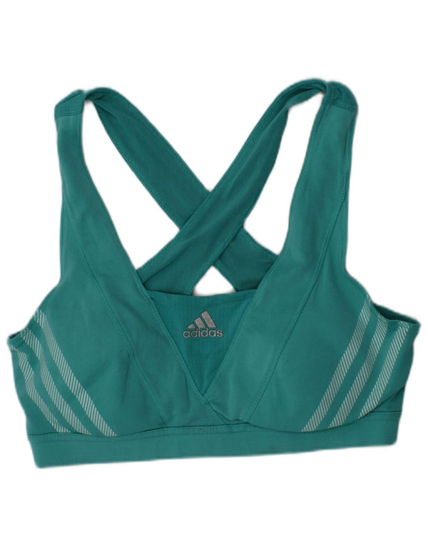 Reggiseno sportivo imbottito Adidas Climacool da donna UK 14 Medium Turchese Sport