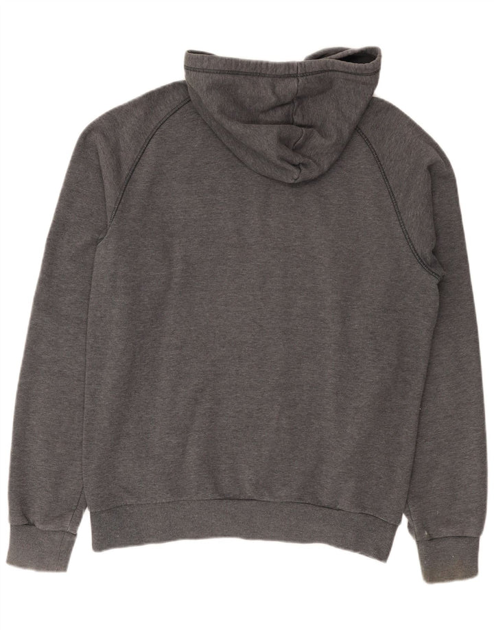 Maglione con cappuccio e zip Adidas da uomo grande in cotone grigio