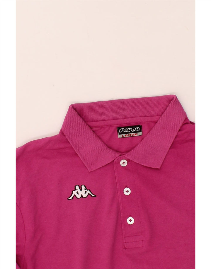 KAPPA Mens Polo Shirt Large Pink Cotton Vintage Kappa and Second-Hand Kappa from Messina Hembry 