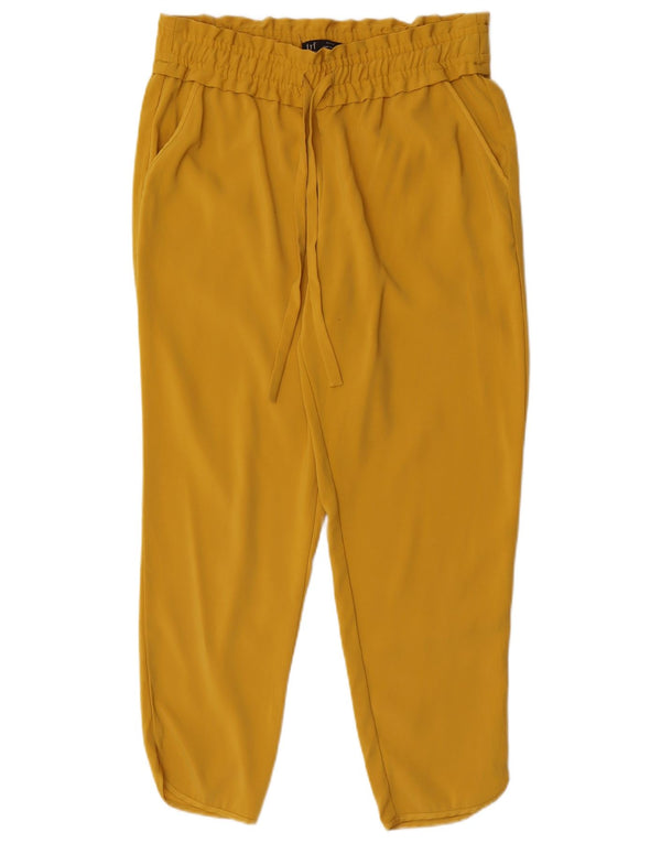 Pantaloni corti affusolati da donna Zara medi W28 L25 poliestere giallo