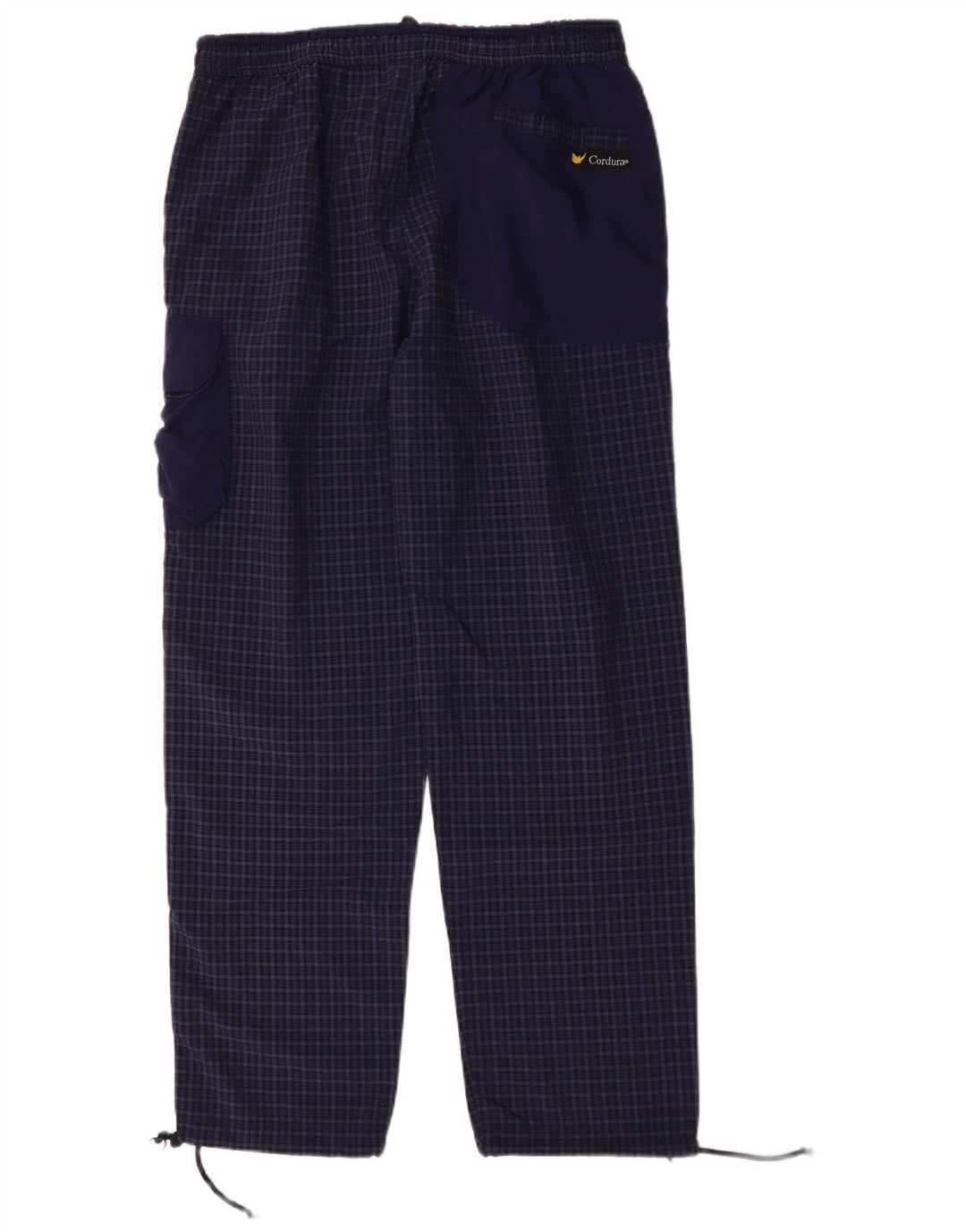 Pantaloni cargo dritti da uomo Bailo XL blu navy a quadri in poliammide