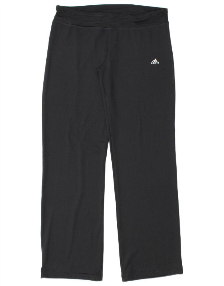 Pantaloni da tuta ADIDAS Climalite da donna UK 12/14 Medio Nero