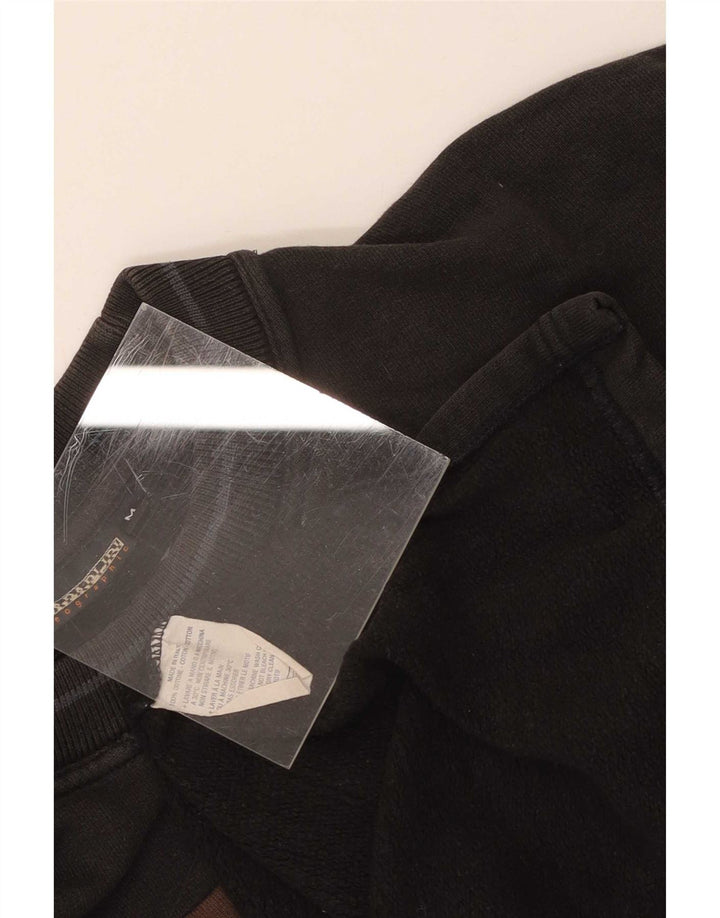 Felpa geografica da uomo Napapijri, maglione color block medio nero