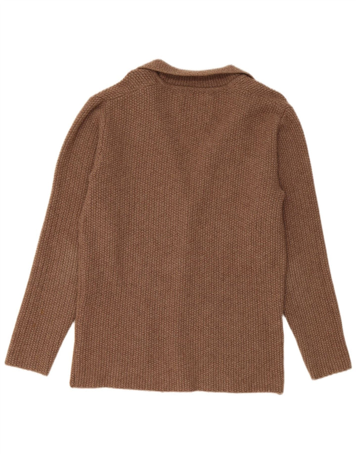 Maglione cardigan da uomo Sun68 in lana marrone medio