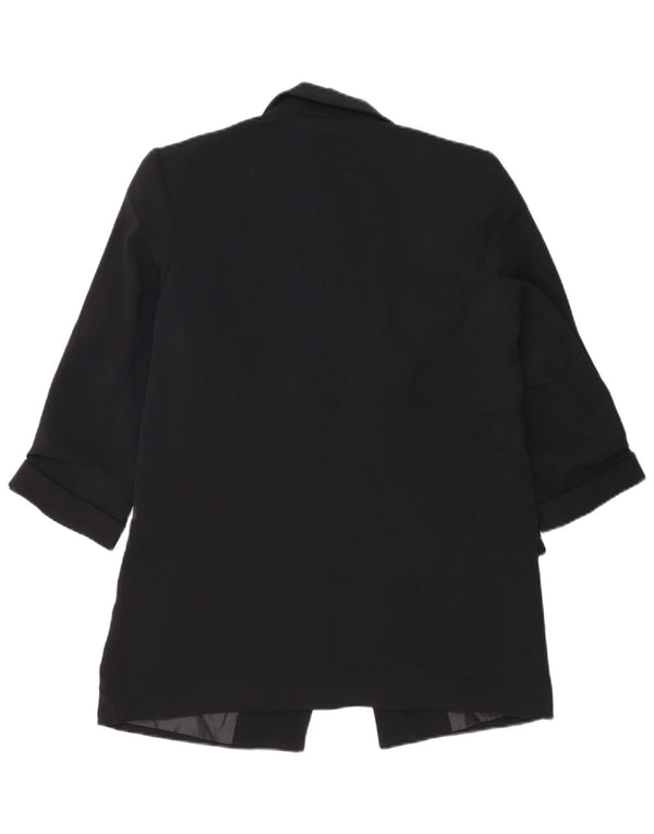 Giacca blazer aperta da donna ZARA UK 14 poliestere nero medio
