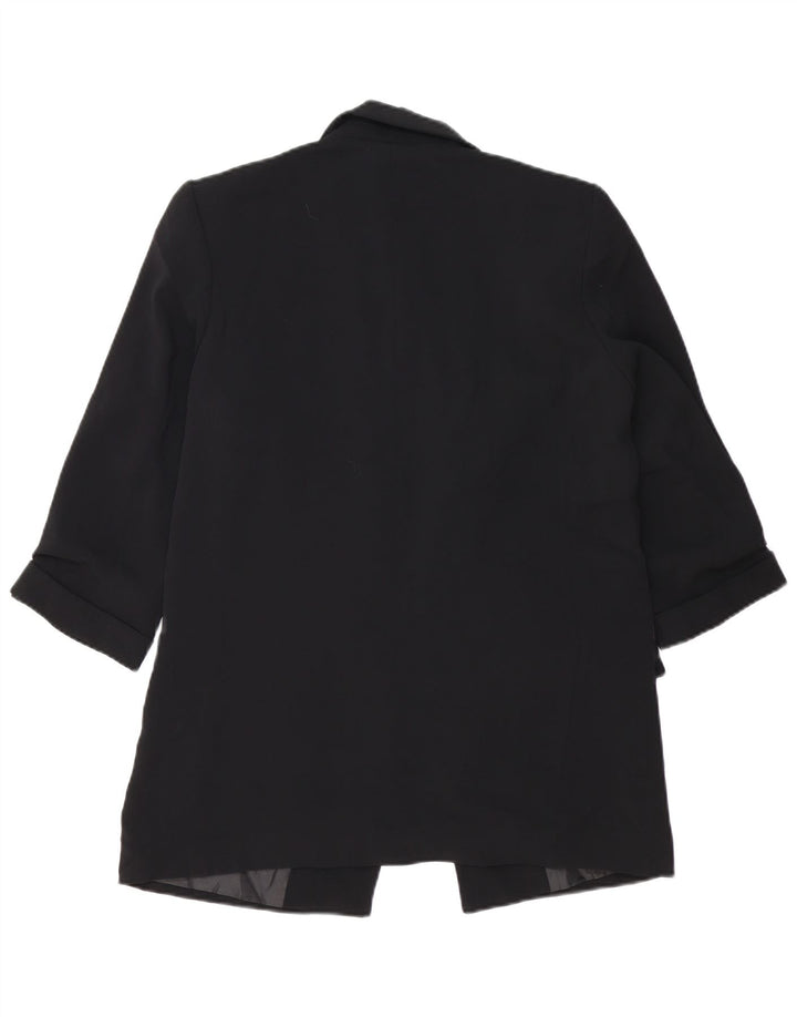 Giacca blazer aperta da donna ZARA UK 14 poliestere nero medio