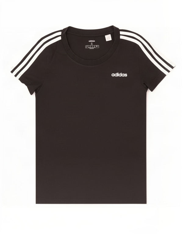 T-shirt da donna Adidas Top UK 8/10 piccola in cotone nero