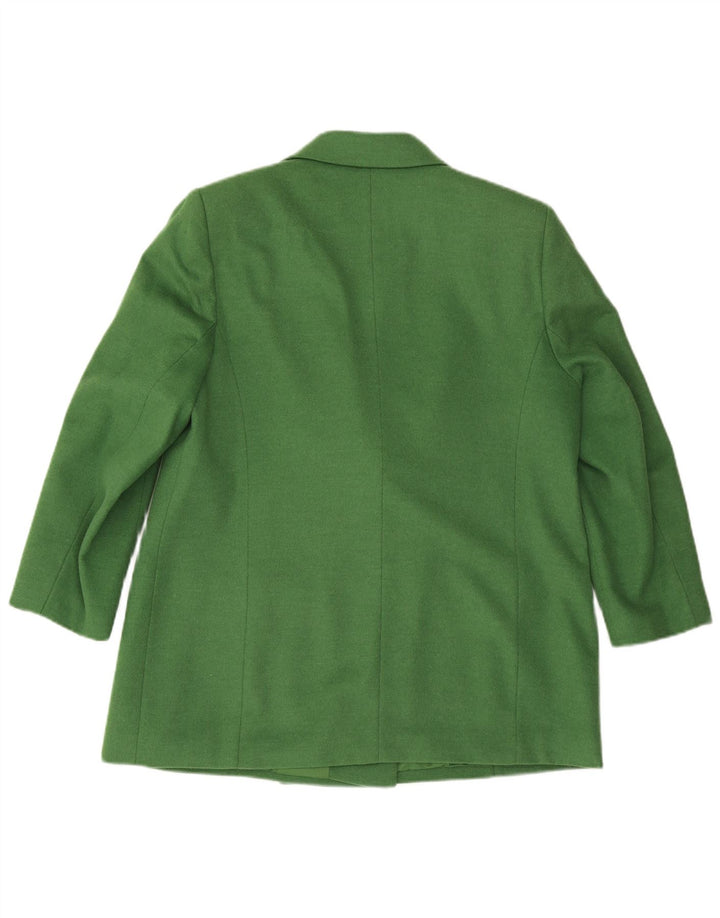 Giacca blazer doppiopetto da donna Hucke UK 18 XL lana verde
