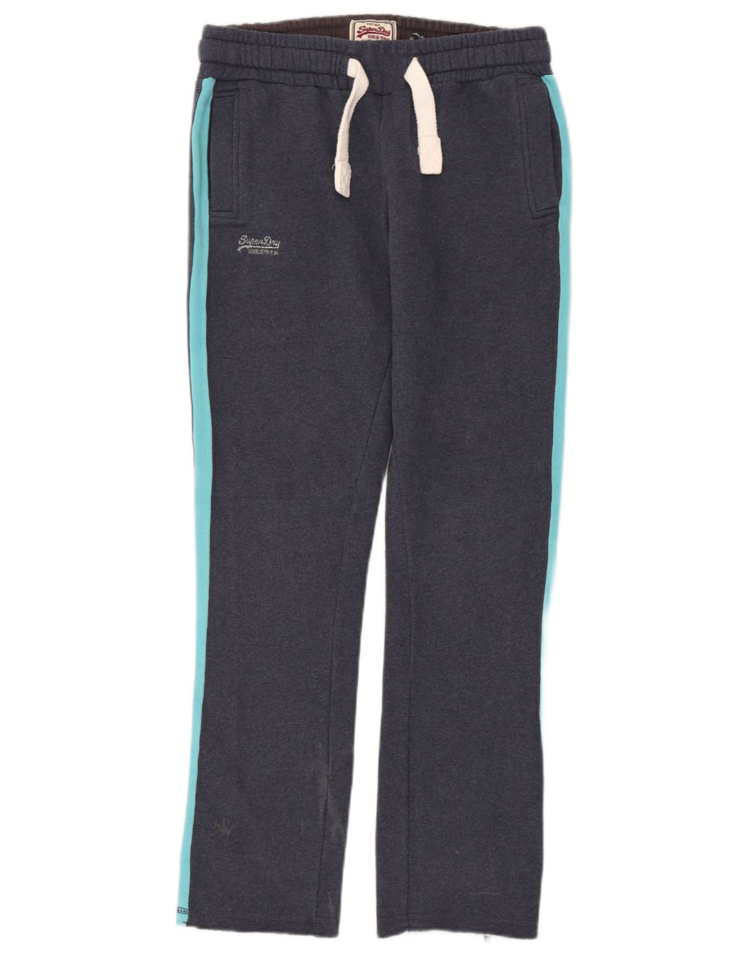 Pantaloni da tuta slim da donna Superdry UK 14 Medium Navy Blue Colourblock