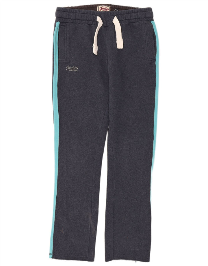 Pantaloni da tuta slim da donna Superdry UK 14 Medium Navy Blue Colourblock