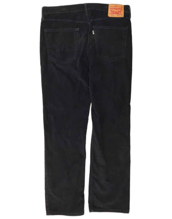 Levi's Uomo 514 Pantaloni dritti in velluto a coste W36 L32 Cotone blu navy
