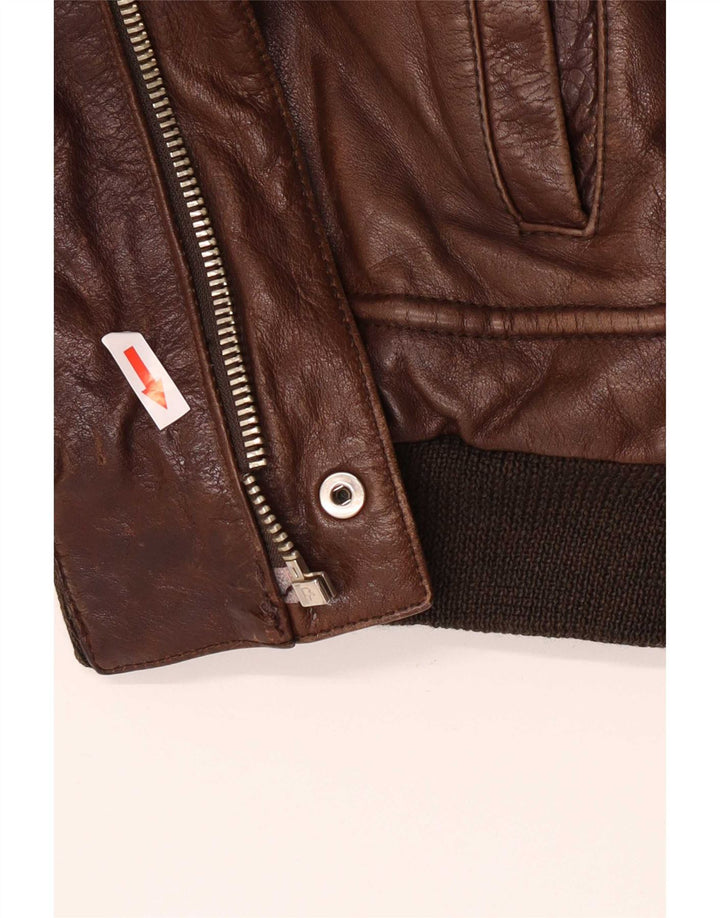 Giacca da aviatore da volo in pelle da uomo Vittorio Forti IT 52 XL Marrone