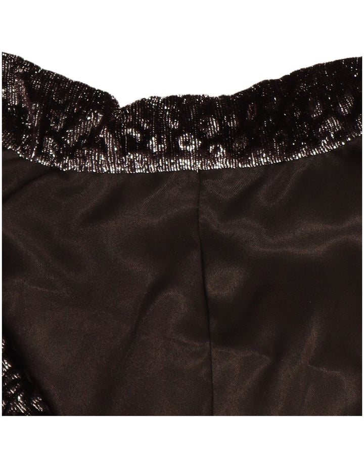Giacca blazer da donna vintage UK 14 stampa animalier nera media