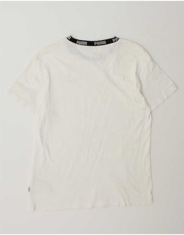 PUMA Mens Graphic T-Shirt Top Small White Cotton Vintage Puma and Second-Hand Puma from Messina Hembry 