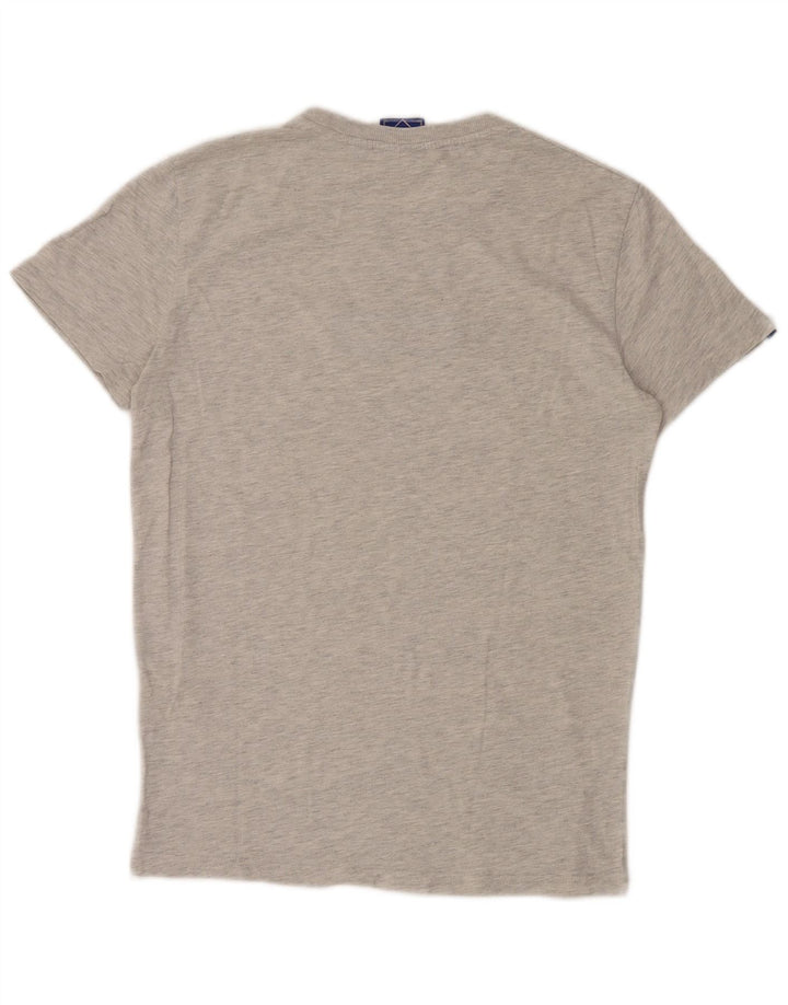 T-shirt grafica da uomo Superdry Top in cotone chiazzato grigio medio