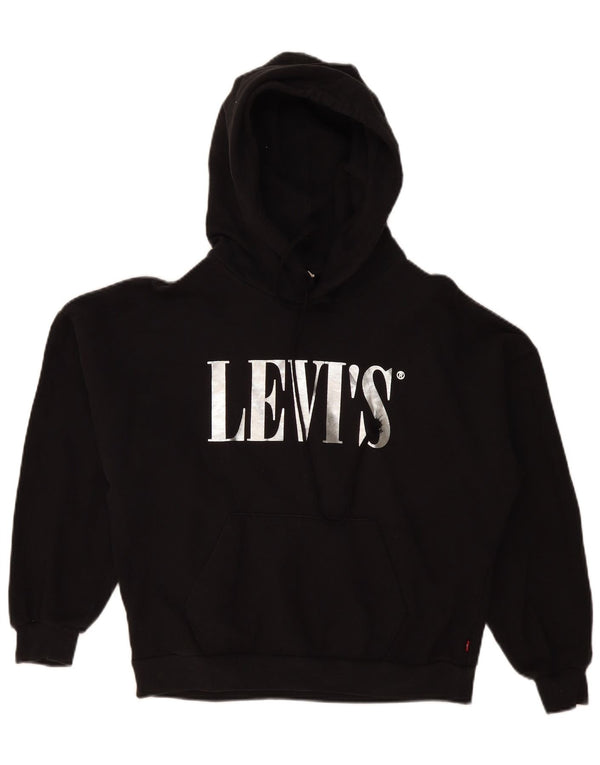 Maglione con cappuccio oversize grafico da donna Levi's UK 6 XS Nero