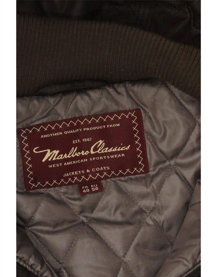Giacca imbottita con cappuccio da uomo Marlboro Classics EU 56 3XL Poliestere grigio
