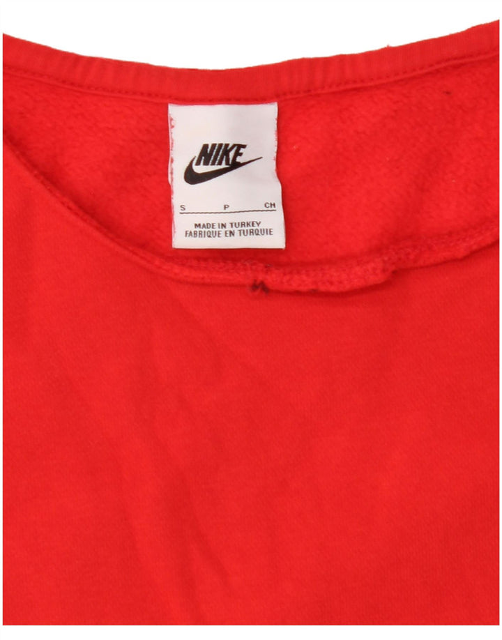 NIKE Mens Swoosh Graphic Loose Fit Sweatshirt Jumper Small Red