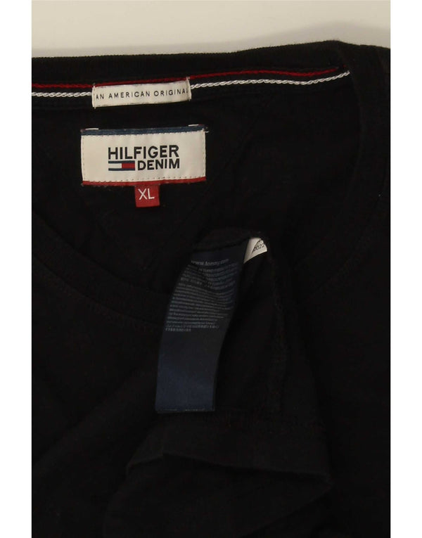 T-shirt da uomo Tommy Hilfiger Top XL in cotone nero