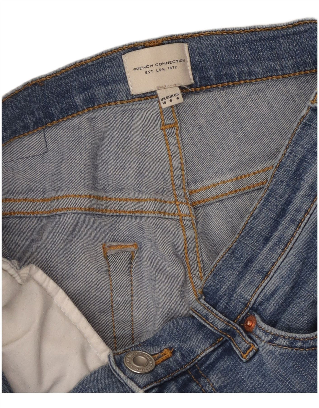 FRENCH CONNECTION Jeans skinny da donna UK 10 Small W28 L30 Blu