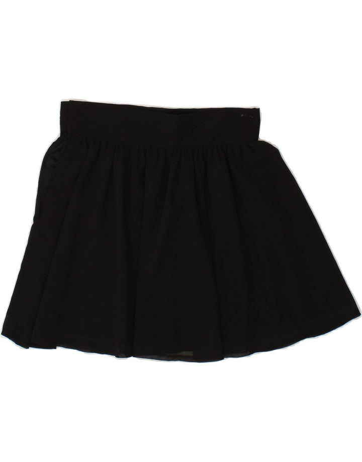 VINTAGE Womens Mini Skirt W34 Large Black Polyester Vintage Vintage and Second-Hand Vintage from Messina Hembry 