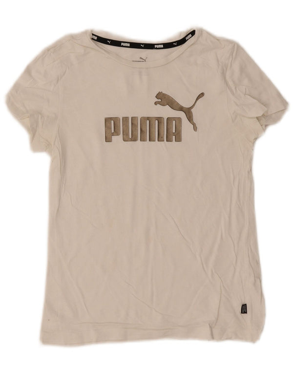 Maglietta grafica per ragazze Puma 11-12 anni Bianca