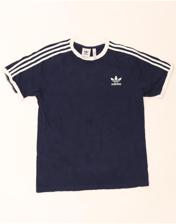 T-shirt da uomo Adidas Top Large in cotone blu navy