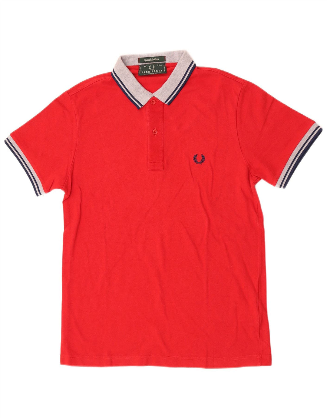 Polo da rugby da uomo Fred Perry in cotone rosso medio