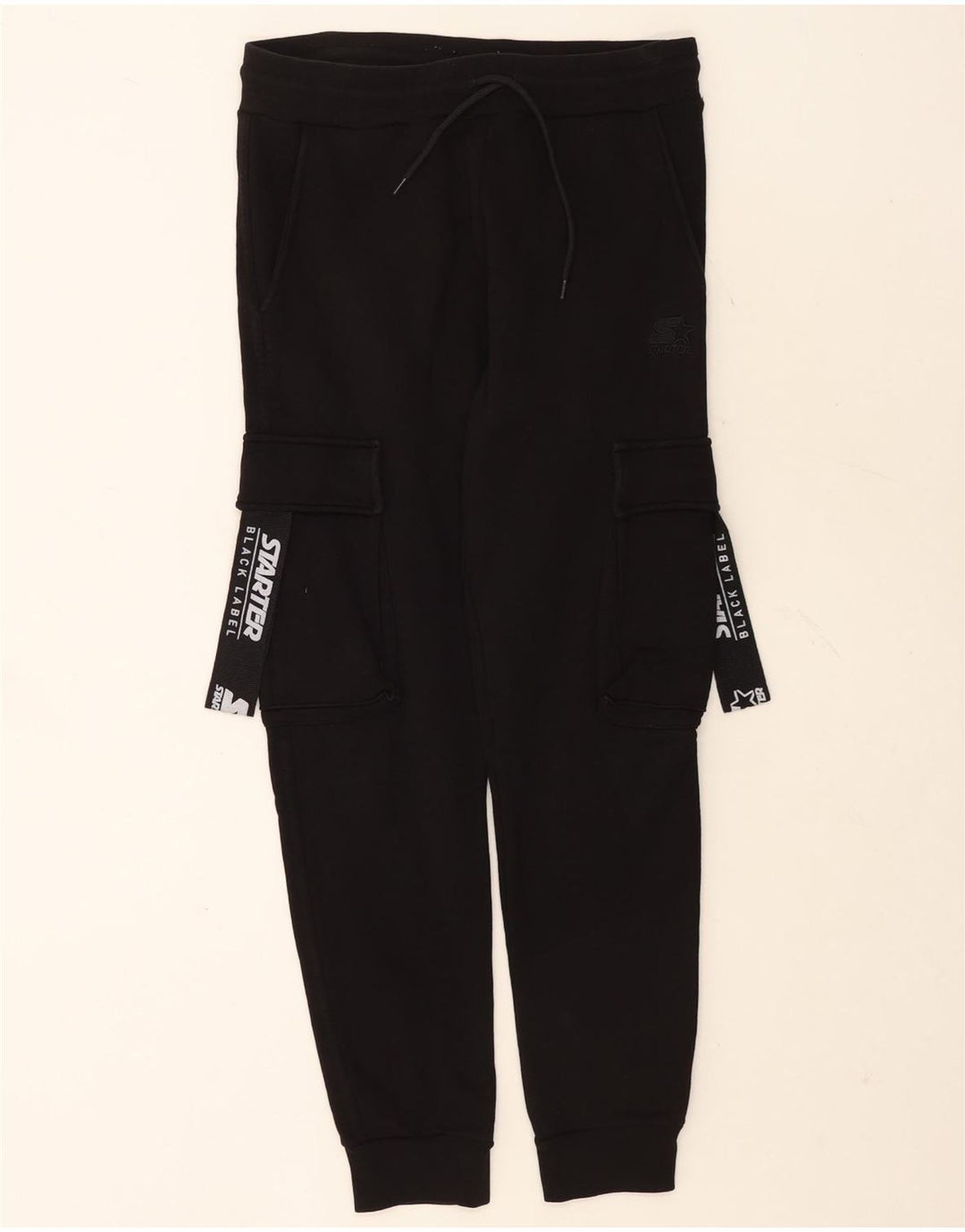 Pantaloni da tuta cargo con grafica da uomo Starter, pantaloni da jogging, cotone nero medio