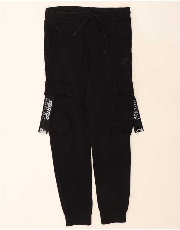 Pantaloni da tuta cargo con grafica da uomo Starter, pantaloni da jogging, cotone nero medio