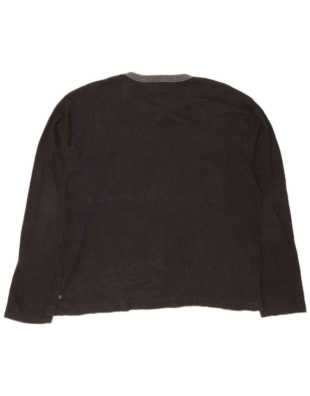 Calvin Klein Jeans Top da uomo a maniche lunghe 2XL in cotone nero