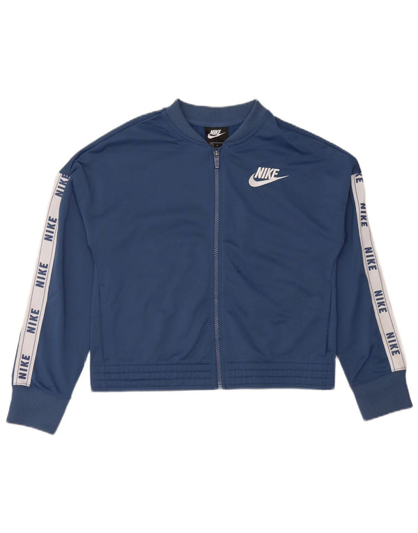 Giacca da ginnastica grafica da ragazzo Nike 12-13 anni Large Blue Colourblock
