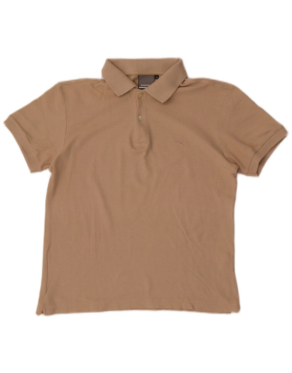 Diadora Mens Polo Shirt Small Beige Cotton