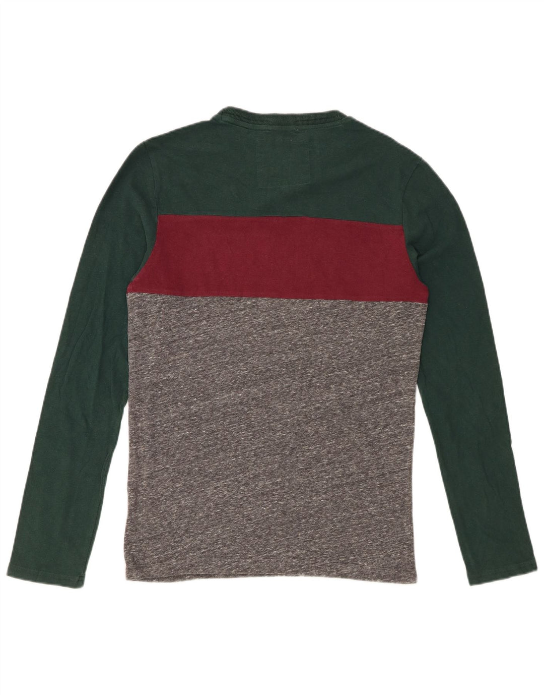 SUPERDRY Top grafico da uomo a maniche lunghe piccolo multicolore a blocchi di colore