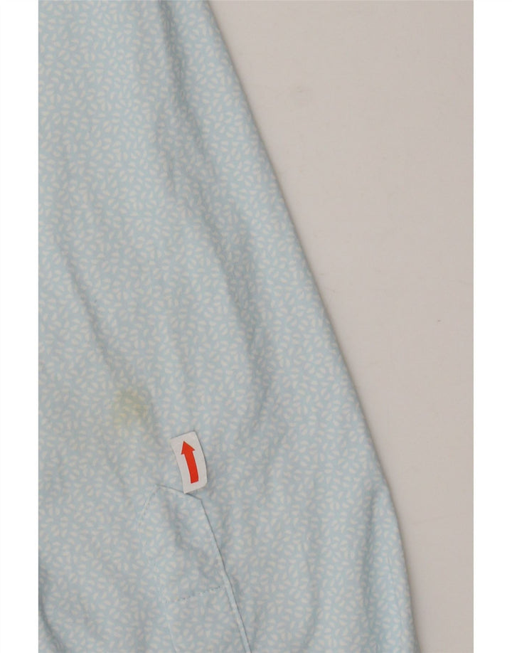 BONOBOS Camicia da uomo dalla vestibilità atletica Grande nylon maculato blu