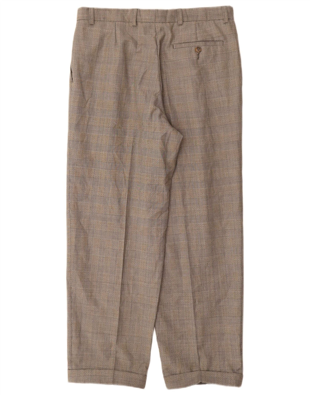 Pantaloni da abito con pegging Marks & Spencer da uomo St. Michael W32 L29 a quadri grigi