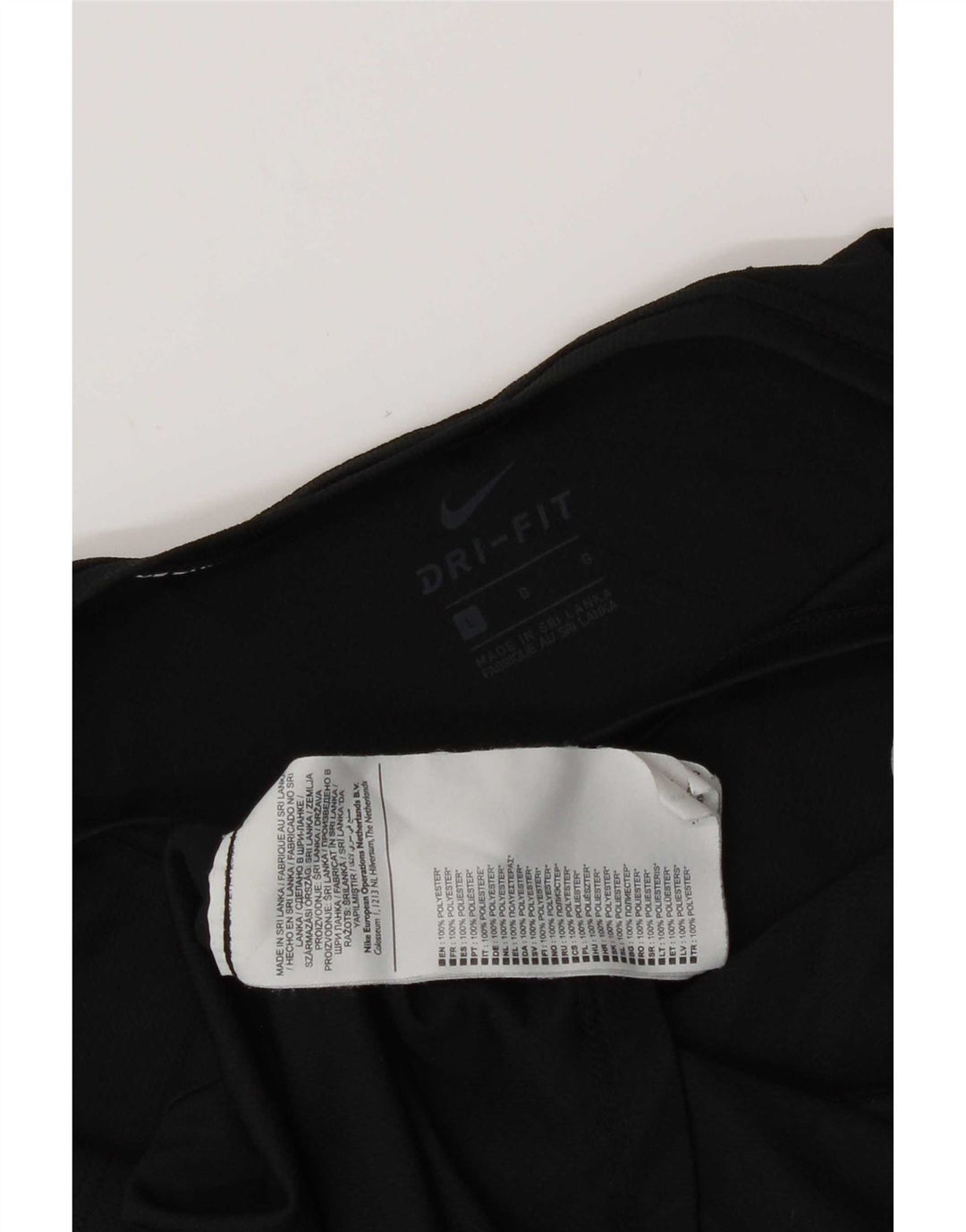 T-shirt Nike Dri Fit da donna Top UK 14 Large Nero Poliestere