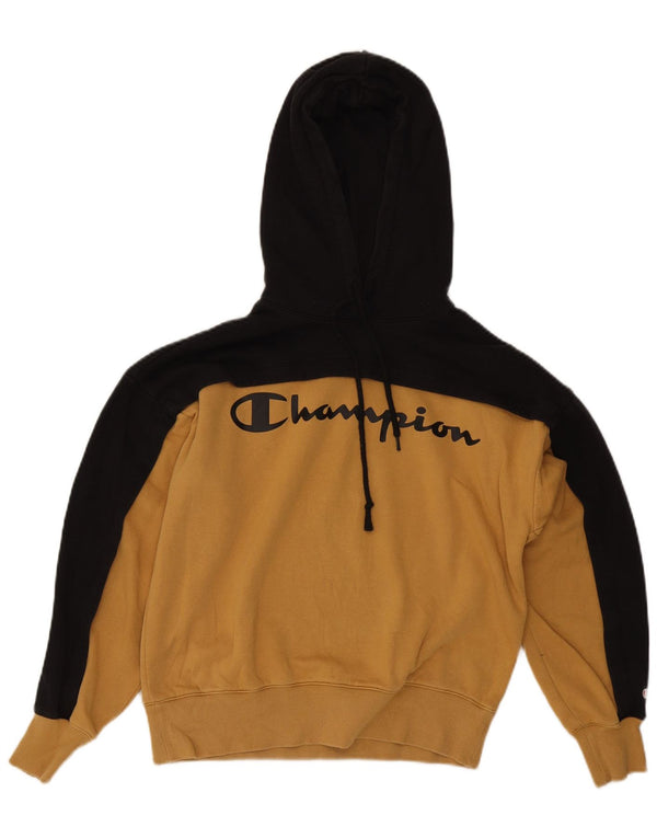 Felpa con cappuccio grafica da donna Champion UK 14 Colorblock giallo medio