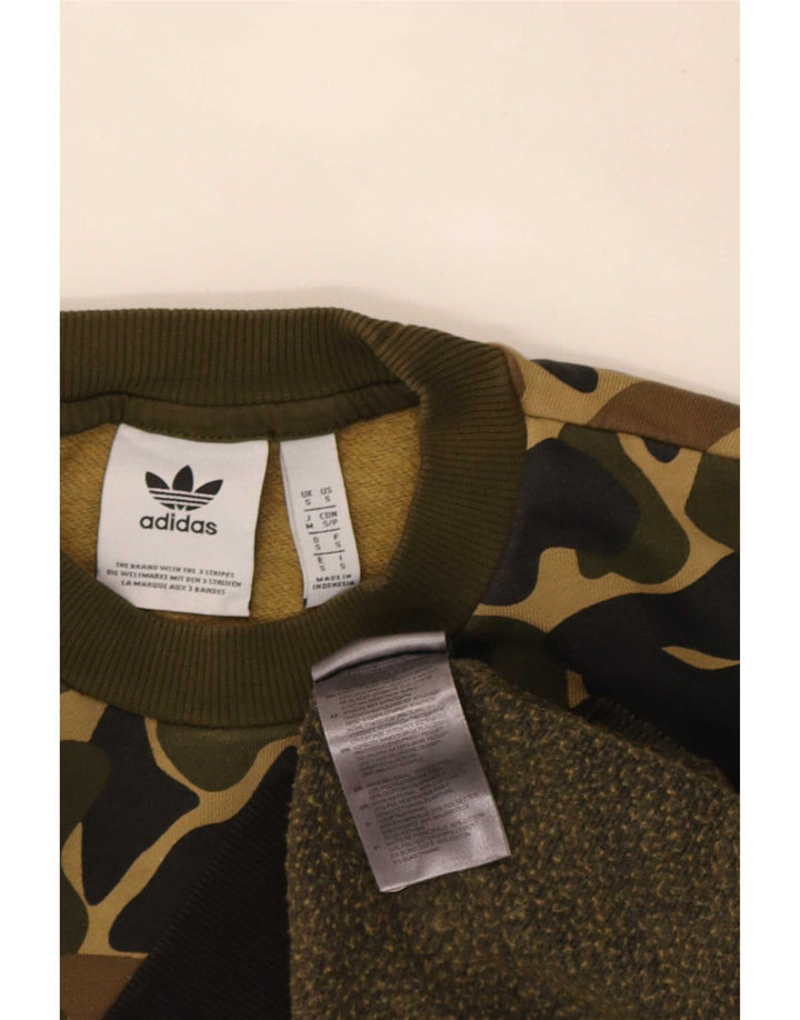 Felpa da uomo Adidas Jumper Small Khaki Camouflage Cotton