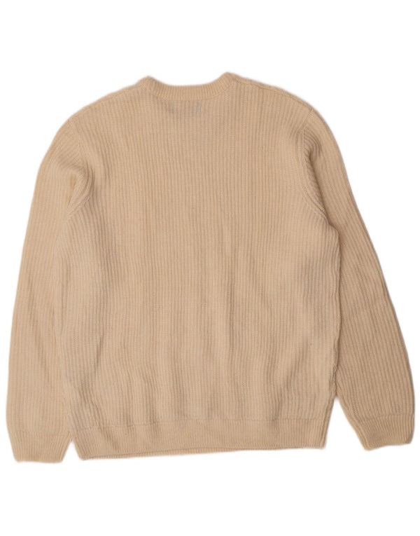 Maglione maglione girocollo da uomo Piombo XL in acrilico bianco sporco