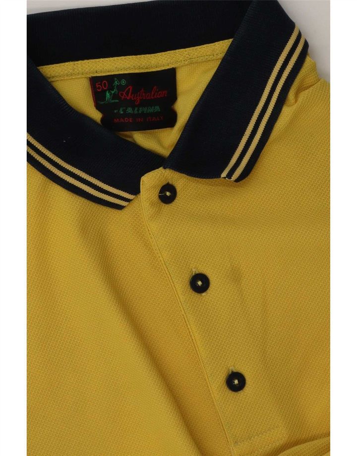Polo da uomo AUSTRALIAN L'ALPINA Poliestere giallo medio