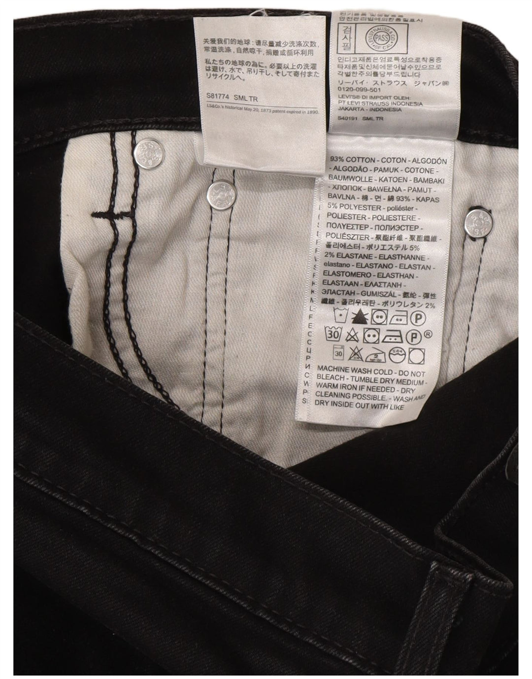 Levi's Uomo 512 Jeans affusolati slim W33 L32 Cotone grigio