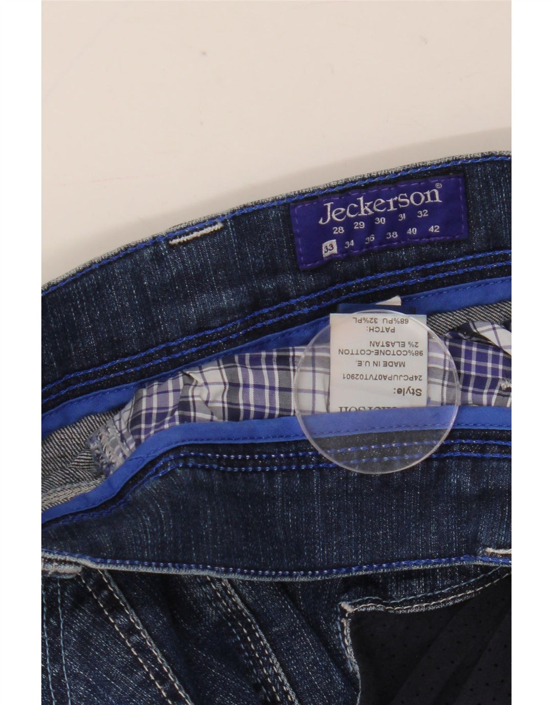 Jeans slim da donna Jeckerson W33 L31 cotone blu
