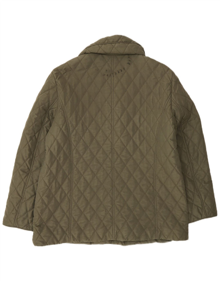 Giacca trapuntata da donna Marks & Spencer UK 16 grande poliestere verde