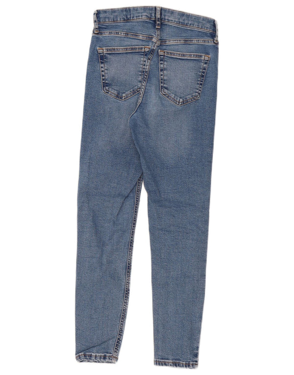 Jeans skinny da donna Topshop UK 8 piccoli W26 L25 cotone blu