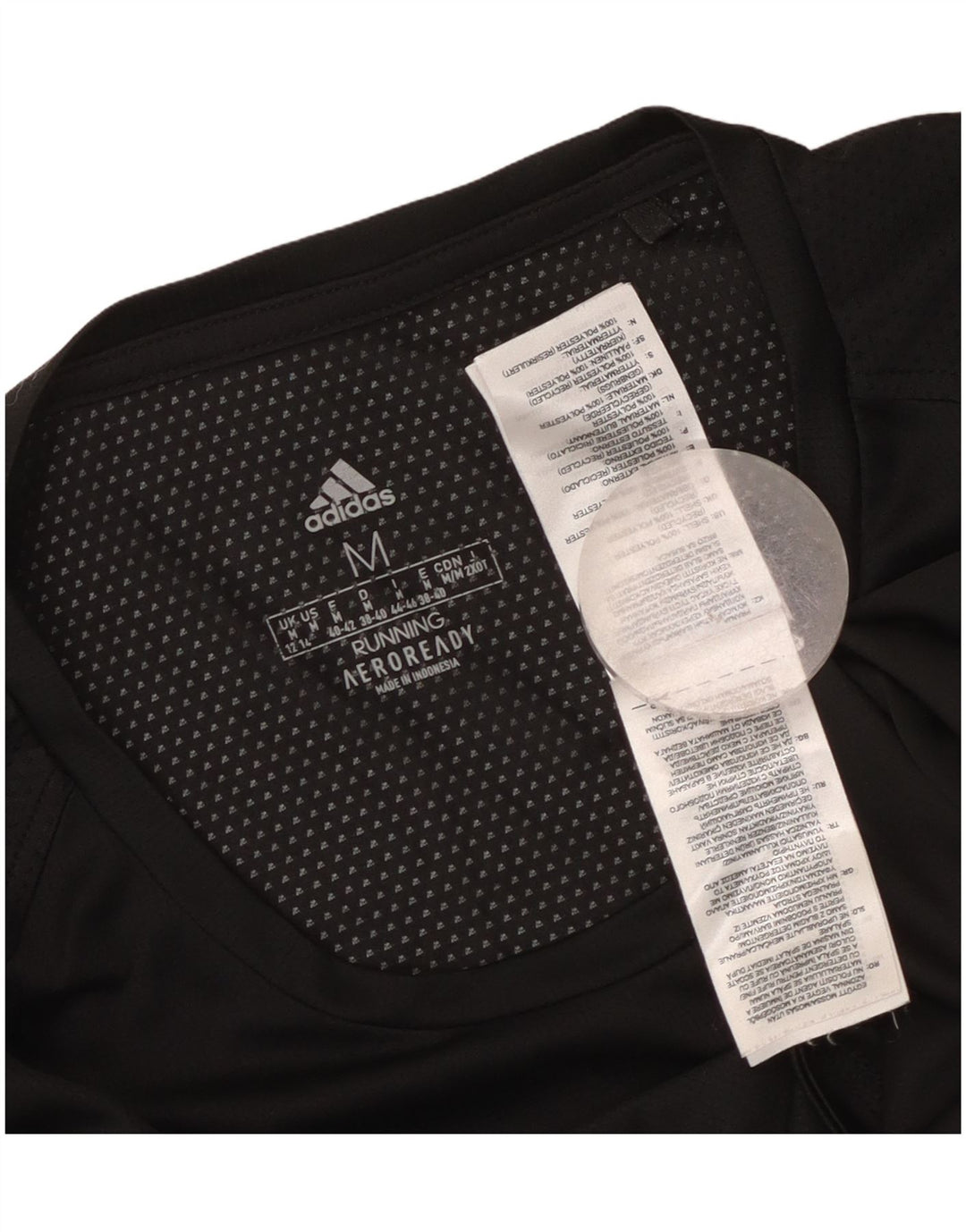 Maglietta Adidas Aeroready da donna UK 12/14 media poliestere nero